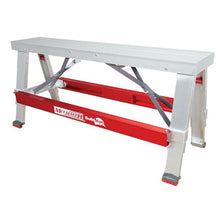 Load image into Gallery viewer, METALTECH I-BMDWB18 Drywall Bench, 48 in OAW, 6-1/4 in OAH, 17-1/2 in OAD, 500 lb Capacity, Red, Aluminum Tabletop
