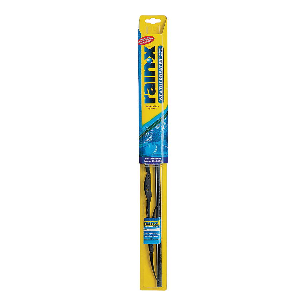 Rain-X Weatherbeater RX30217 Wiper Blade, 17 in, Spine Blade, Rubber/Stainless Steel