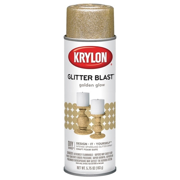 Krylon Glitter Blast K03801A00 Spray Paint, Glitter, Golden Glow, 5.75 oz, Aerosol Can