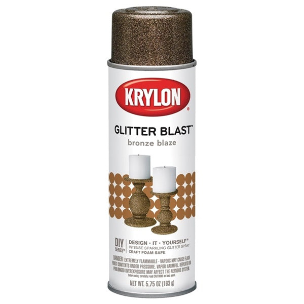 Krylon Glitter Blast K03803A00 Spray Paint, Glitter, Bronze Blaze, 5.75 oz, Aerosol Can