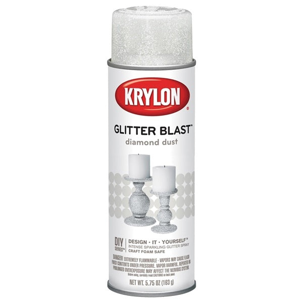 Krylon Glitter Blast K03804A00 Spray Paint, Glitter, Diamond Dust, 5.75 oz, Aerosol Can