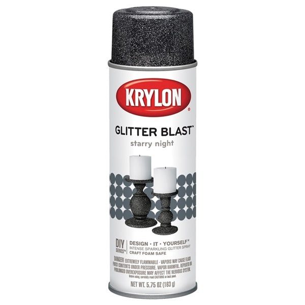 Krylon Glitter Blast K03805A00 Spray Paint, Glitter, Starry Night, 5.75 oz, Aerosol Can