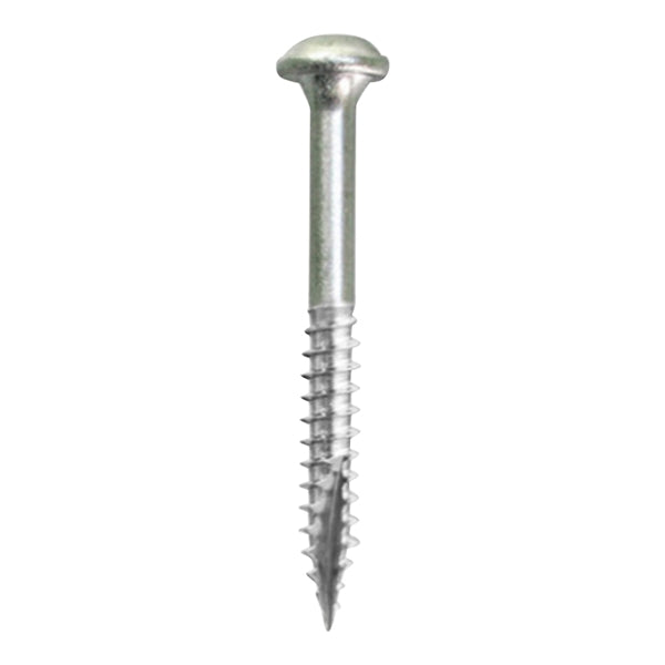 Kreg SML-F125 - 500 Pocket-Hole Screw, #7 Thread, 1-1/4 in L, Fine Thread, Maxi-Loc Head, Square Drive, Carbon Steel