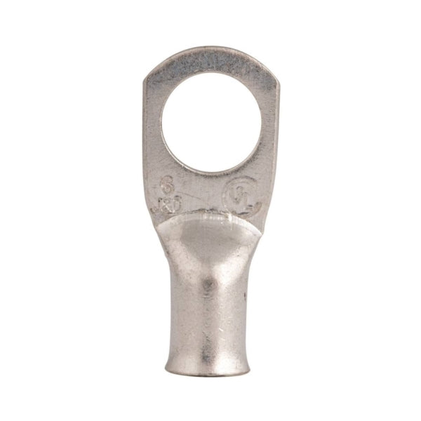 GB AML-202 Compression Lug, 6 AWG Wire, 3/8 in Stud, Copper Contact, Silver