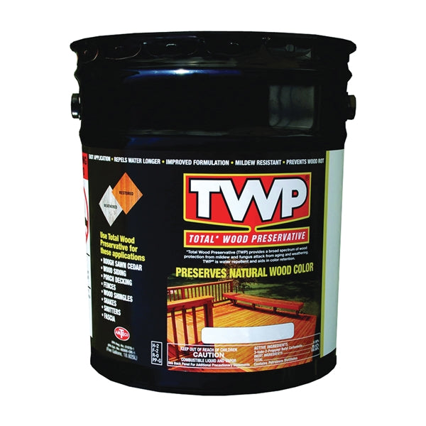 TWP 100 Series TWP-116-5 Wood Preservative, Rustic Oak, Liquid, 5 gal, Can