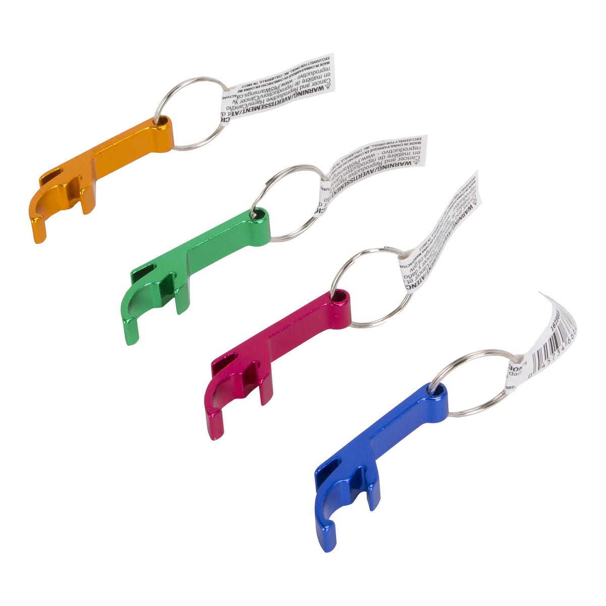 Vulcan SZ007-1 Key Ring, Key Ring Ring, 7/8 in Dia Ring, Aluminum Case, Blue/Gold/Green/Pink