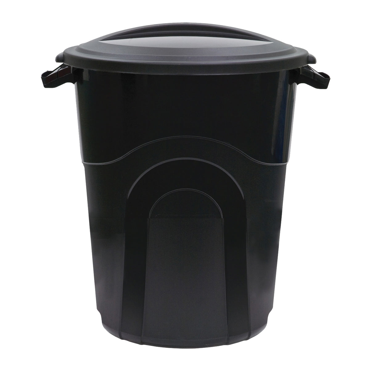 United Solutions TI0040 Trash Can, 20 gal Capacity, Plastic, Black, Snap-On Lid Closure