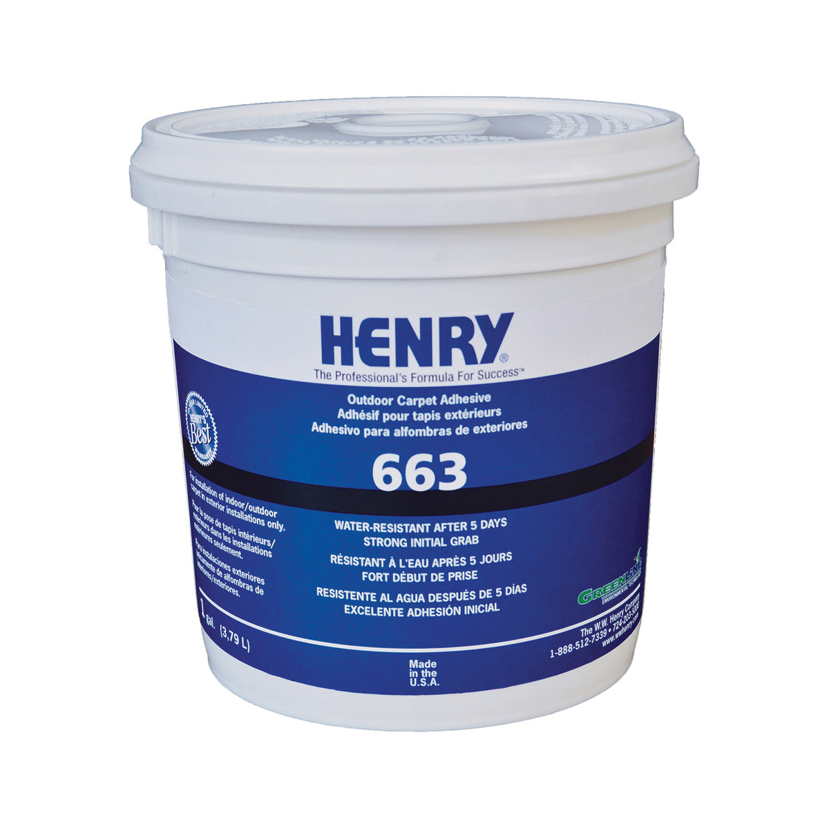 HENRY 12185 Carpet Adhesive, Beige, 1 gal Container