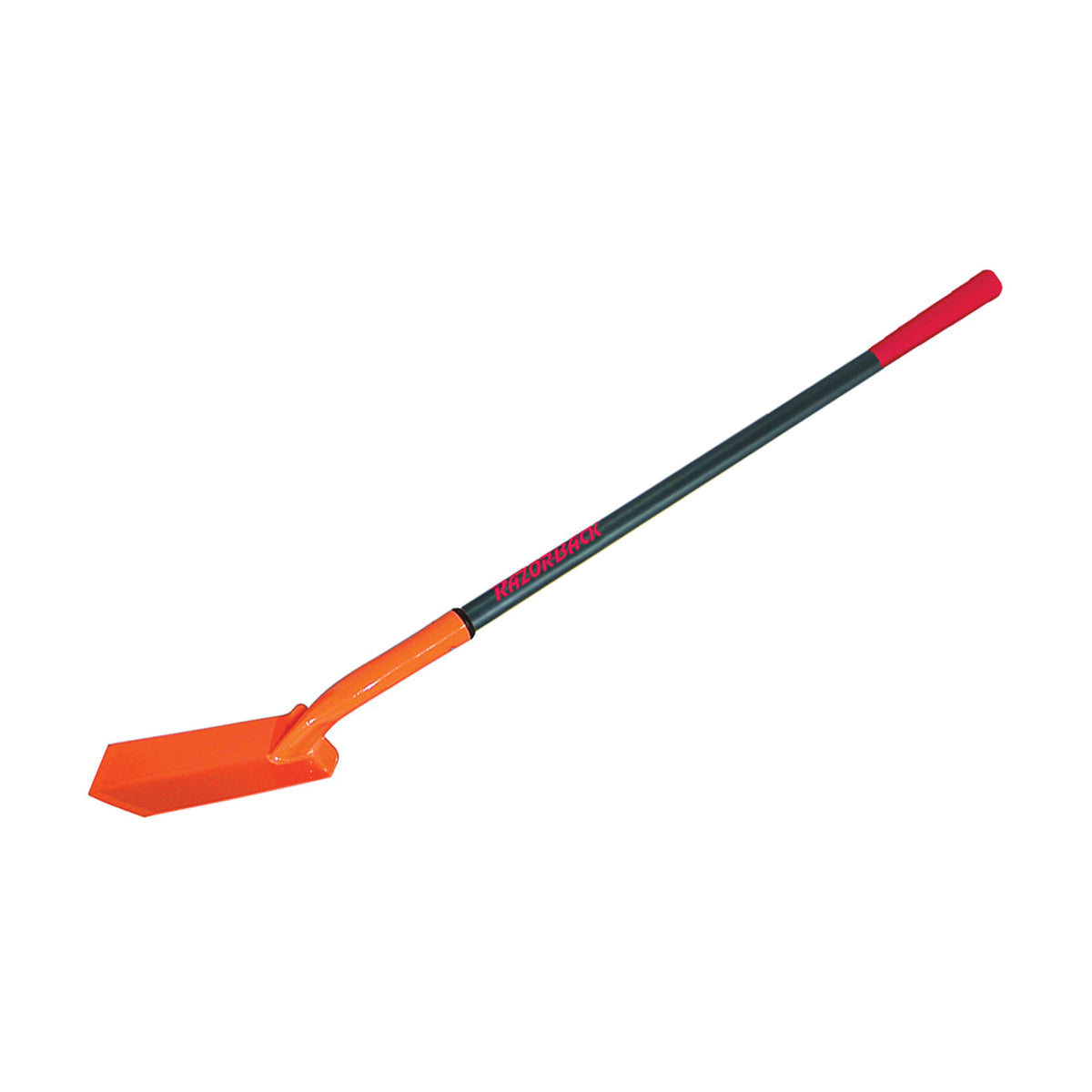 RAZOR-BACK 47034 Trenching Shovel, 4 in W Blade, Steel Blade, Fiberglass Handle, Extra Long Handle, 43 in L Handle