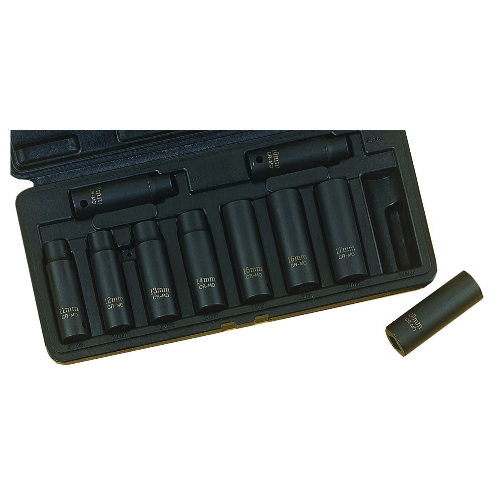 Vulcan MTI10-M Socket Set, Chrome Molybdenum Steel, Tempered Phosphate