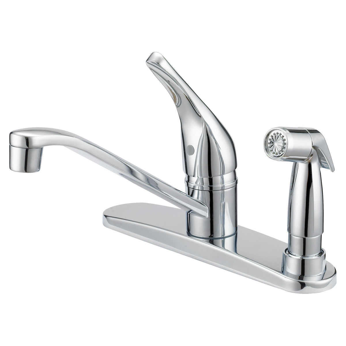Boston Harbor FS610045CP Kitchen Faucet, 1.8 gpm, 1-Faucet Handle, 4-Faucet Hole, Metal/Plastic, Chrome Plated