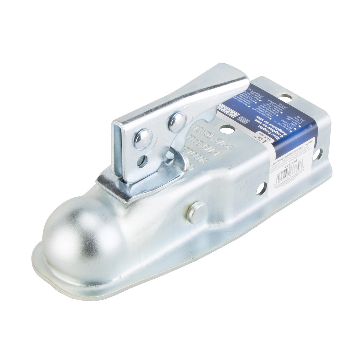 Vulcan 21004 Trailer Coupler, 2000 lb Towing, 1-7/8 in Trailer Ball, Lever Latch, Steel