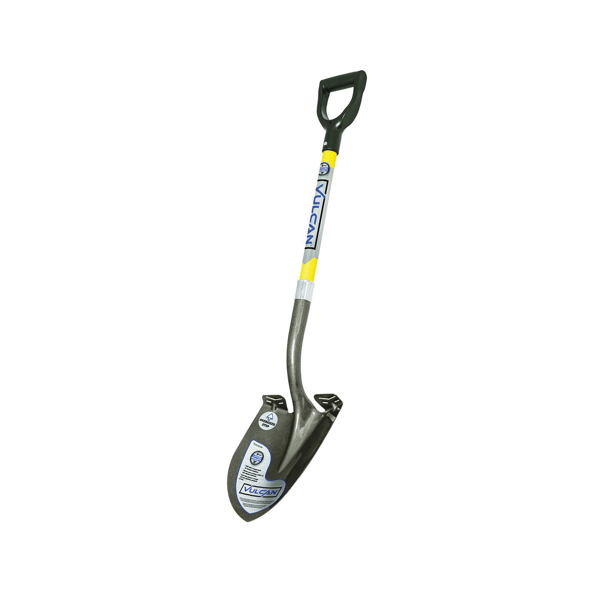 Vulcan 34542 PRY-F Shovel, Steel Blade, Fiberglass Handle, D-Shaped Handle, 29 in L Handle