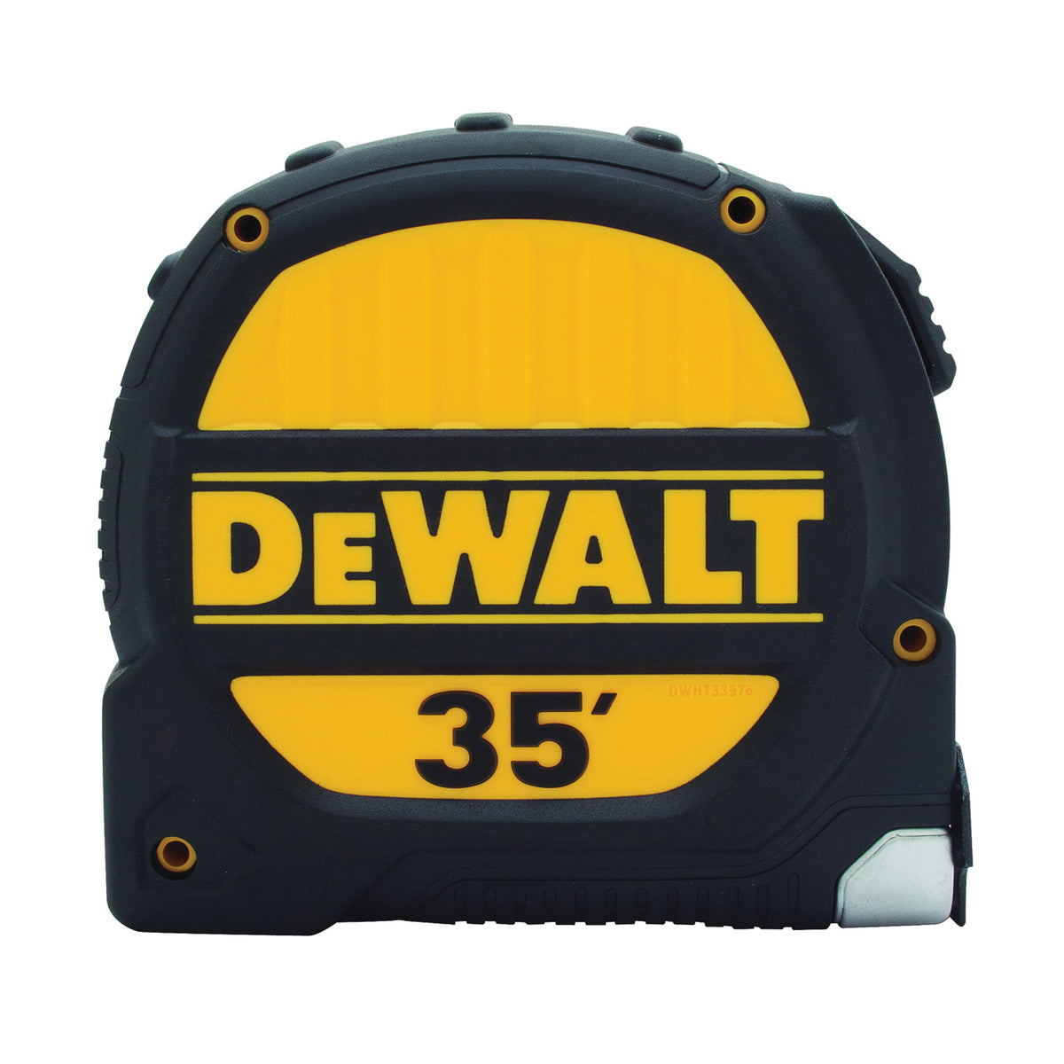 DeWALT DWHT33976 Tape Measure, 35 ft L Blade, 1-1/4 in W Blade, Steel Blade, ABS Case, Black/Yellow Case