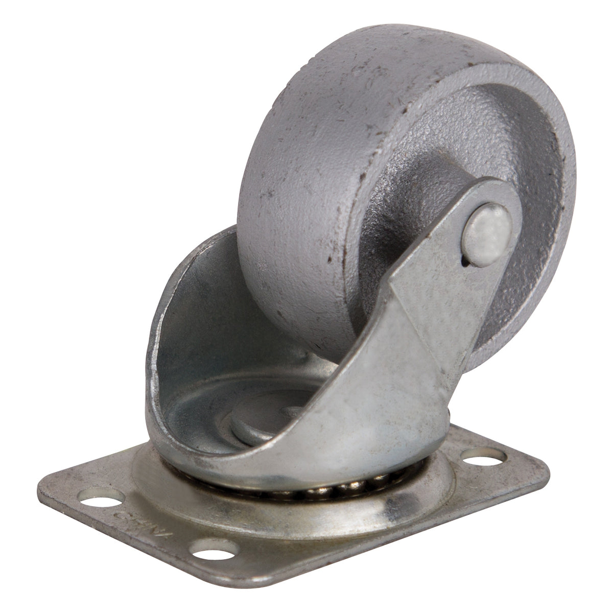 ProSource JC-S05 Swivel Caster, 2 in Dia Wheel, 7/8 in W Wheel, Steel Wheel, Gray, 120 lb, Steel Housing Material