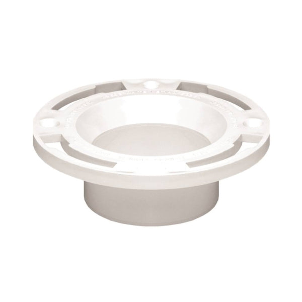 Oatey 43503 Closet Flange, 3, 4 in Connection, PVC, White, For: Most Toilets