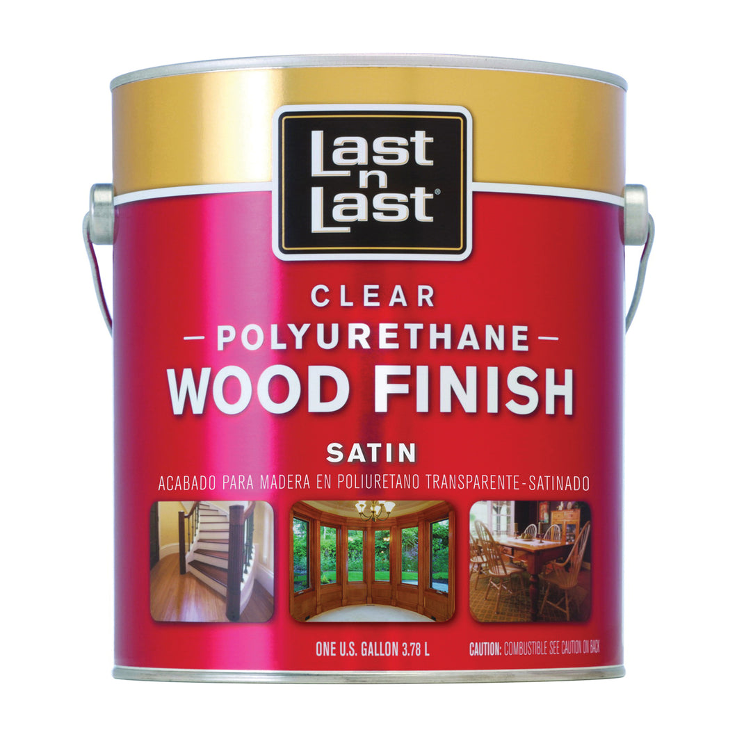 Last n Last 53511 Polyurethane Wood Finish, Liquid, Clear, 1 gal, Can
