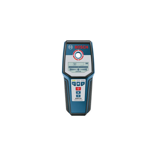 Bosch GMS 120 Multi-Wall Scanner, 9 V Battery, Up to 4-3/4 in Ferrous Metals, 3-1/8 in Non-Ferrous Metals Detection