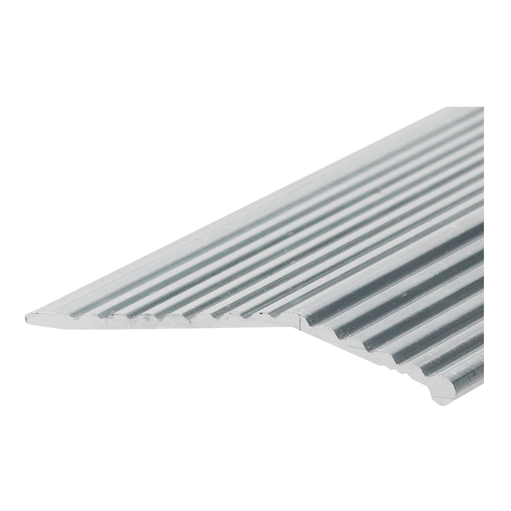 Frost King H591FS/3 Carpet Bar, 3 ft L, 1-3/8 in W, Fluted Surface, Aluminum, Silver, Satin