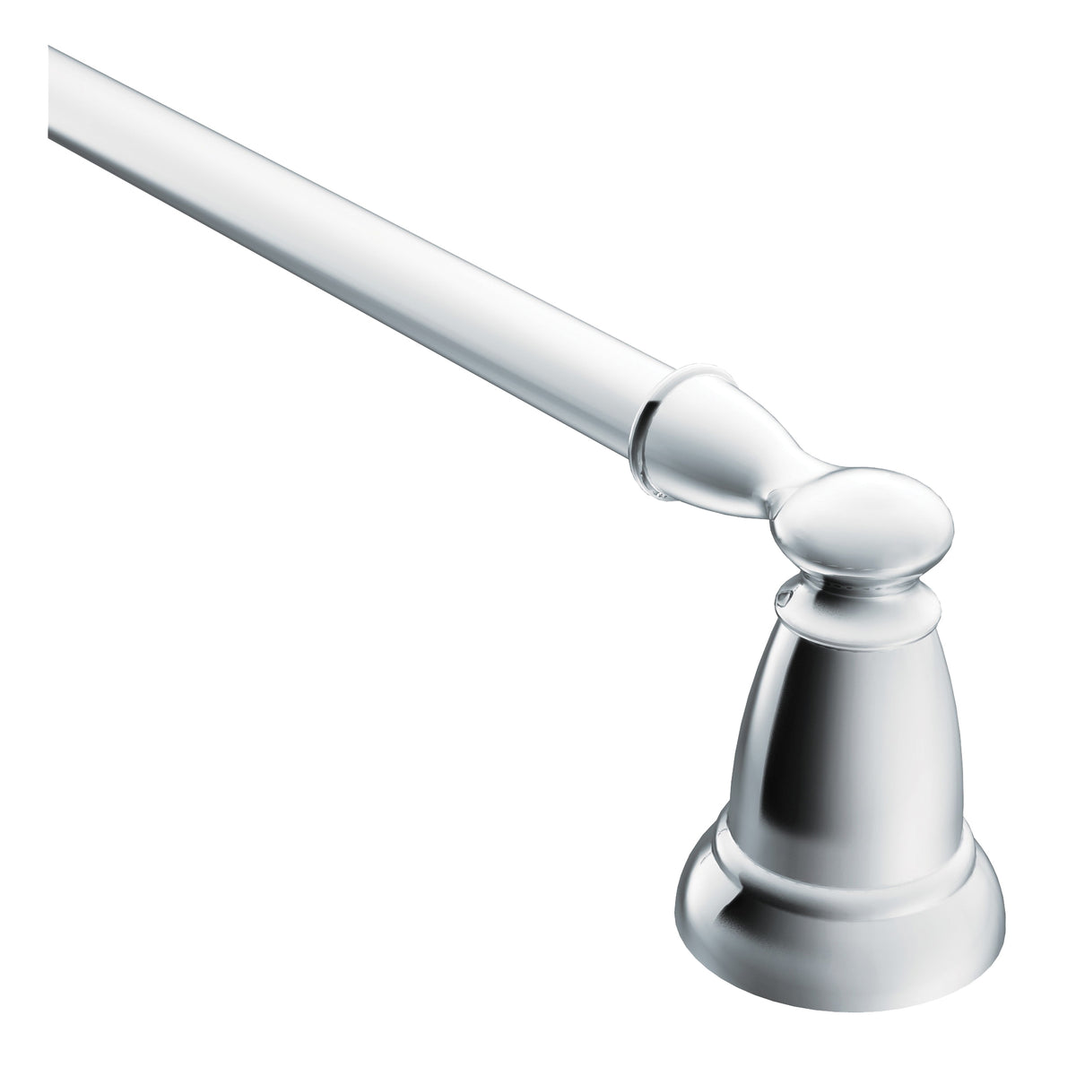 Moen Banbury Y2624CH Towel Bar, 24 in L Rod, Aluminum/Zamac, Chrome, Surface Mounting