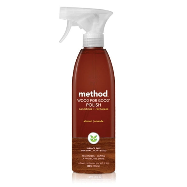 method Wood for Good 86 Polish, 12 oz, Translucent Amber, Liquid, Almond