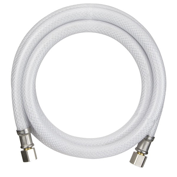 Plumb Pak PP25565 Ice Maker Supply Line, 1/4 in Inlet, Compression Inlet, 1/4 in Outlet, Compression Outlet, PVC Tubing