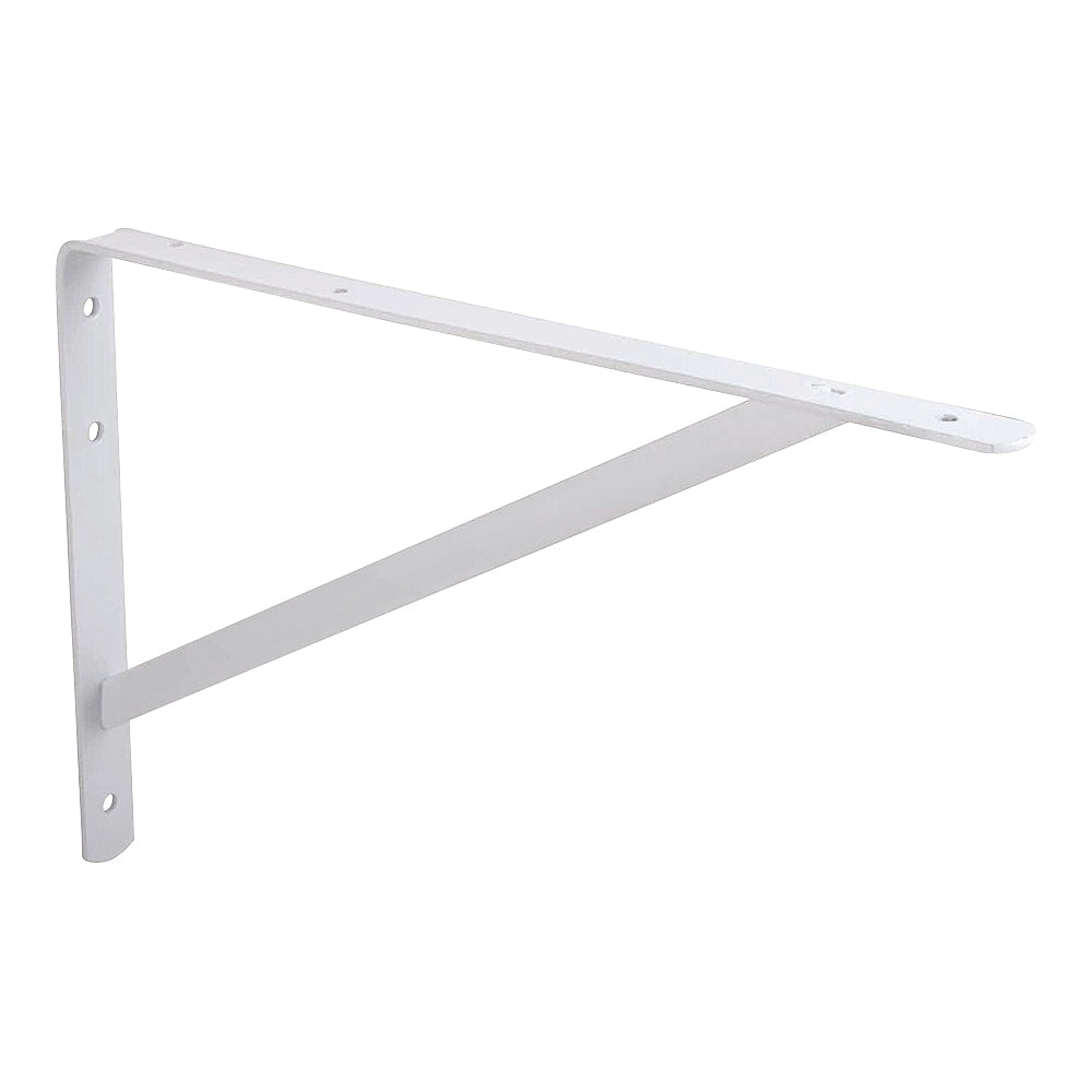 ProSource 21024PHL-PS Heavy-Duty Shelf Bracket, 550 lb/Piece, 12 in L, 8 in H, Steel, White