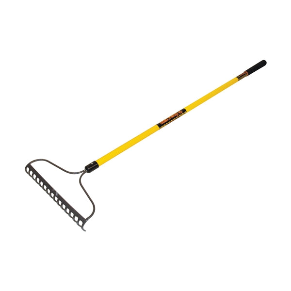 Structron S800 SuperDuty Series 42366 Bow Rake, 3 in L Head, 16 in W Head, 16 -Tine, Steel Tine, Steel Head