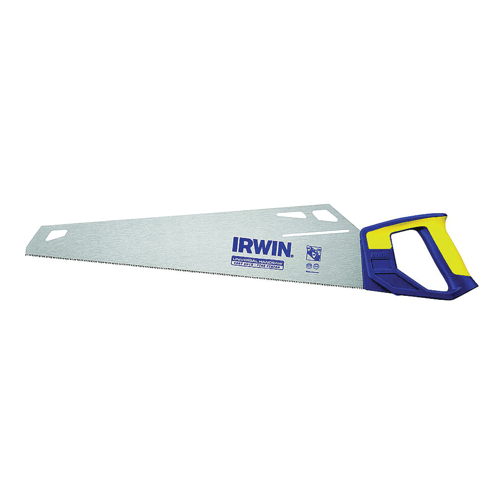 IRWIN 1773466 Handsaw, 20 in L Blade, 11 TPI, Steel Blade, Comfort-Grip Handle, Resin Handle