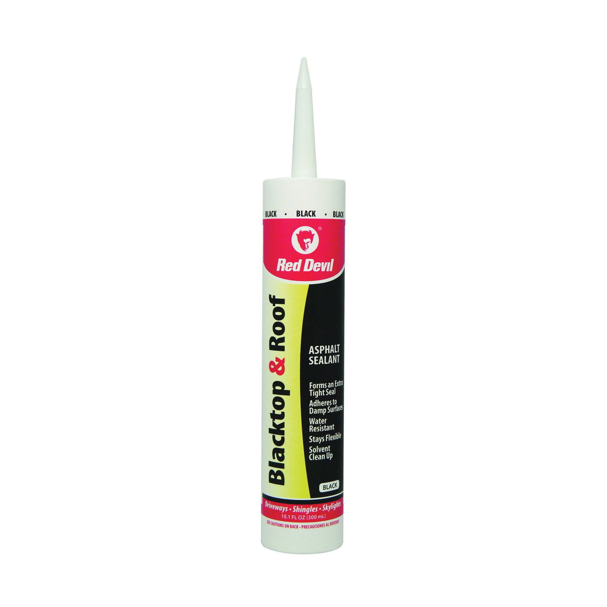 Red Devil 0636 Blacktop Repair Sealant, Paste, Black, Solvent, 10.1 fl-oz Cartridge