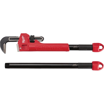 Milwaukee 48-22-7314 Adaptable Pipe Wrench, 2-1/2 in Jaw, 21.8 in L, Serrated Jaw, Steel, Ergonomic Handle