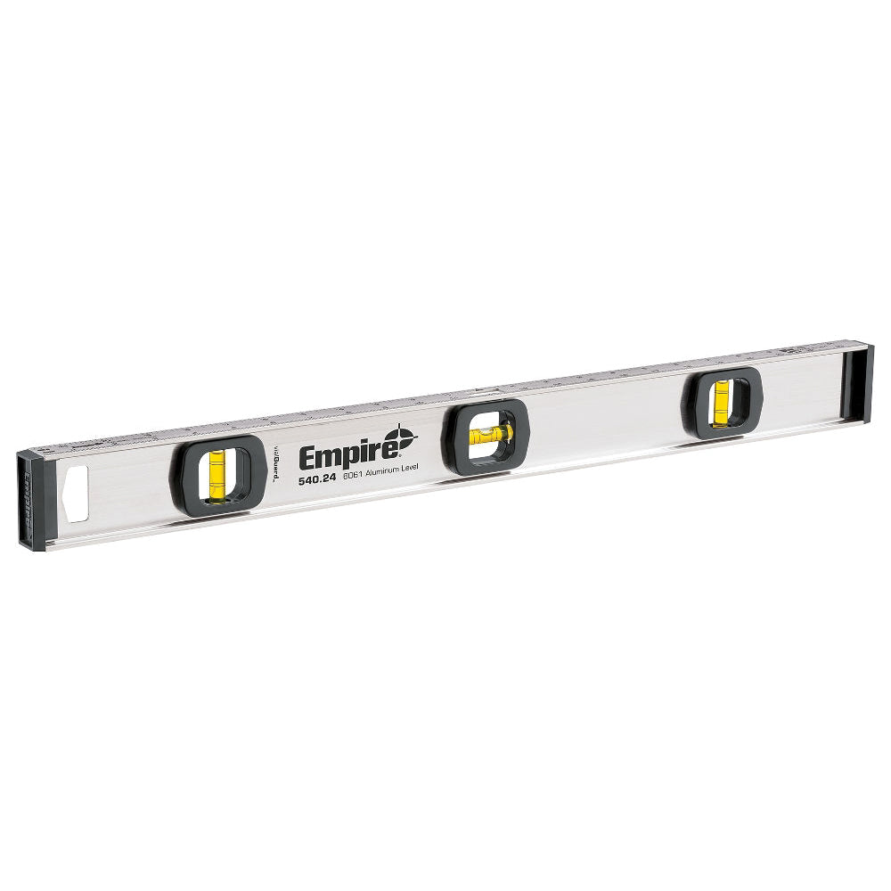 Empire 540-48 I-Beam Level, 48 in L, 3-Vial, Non-Magnetic, Aluminum, Silver