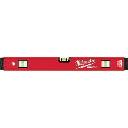 Milwaukee REDSTICK Series MLBX24 Box Level, 24 in L, 3-Vial, Non-Magnetic, Aluminum, Red