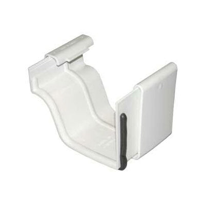 Euramax TUFFFLO M0608 Gutter Connector, 5 in Gutter, Vinyl, White