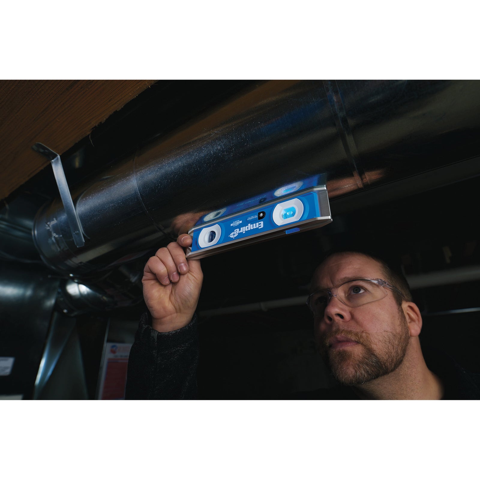 Empire True Blue e95 UltraView Series EM95.10 Magnetic Torpedo Level, 9 in L, 2-Vial, Magnetic, Aluminum, Blue