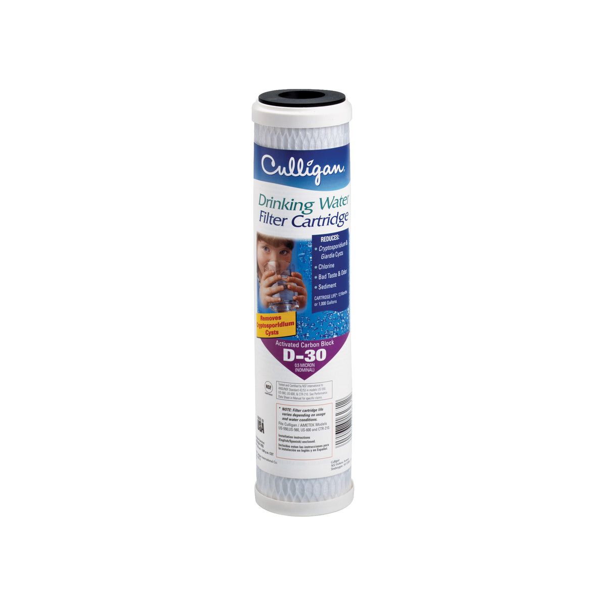 Culligan D-30A Replacement Water Filter, 0.5 um Filter