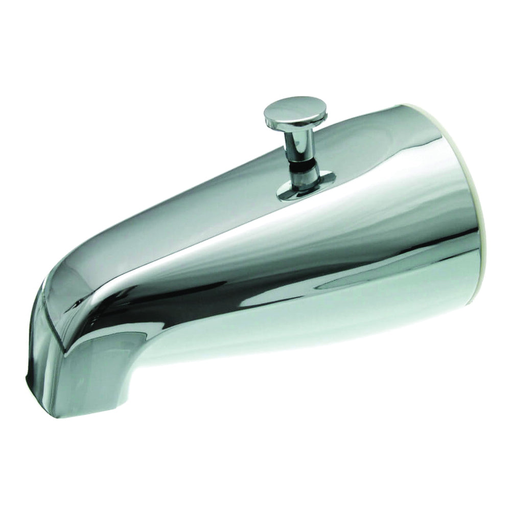 Danco 80765 Tub Spout with Diverter, Metal, Chrome Plated, For: 1/2 in or 3/4 in IPS Connections