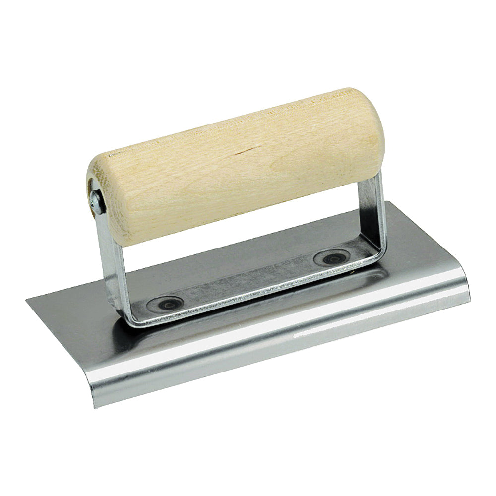 Marshalltown CE505S Hand Edger, 6 in L Blade, 3-1/2 in W Blade, Stainless Steel Blade, 1/2 in Lip, 3/8 in Lip Radius