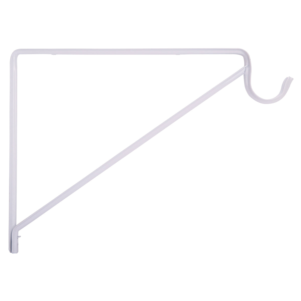 ProSource 21023PH-PCB-PS Standard-Duty Shelf/Rod Bracket, 132 lb/Pair, 13 in L, 9 in H, Steel, White