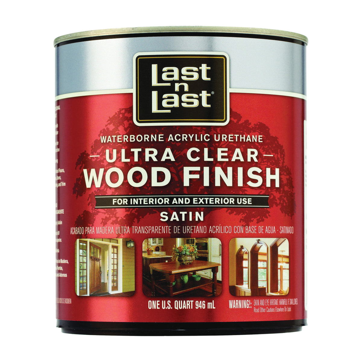 Last n Last 13104 Ultra Clear Wood Finish, Liquid, Ultra Clear, 1 qt, Can