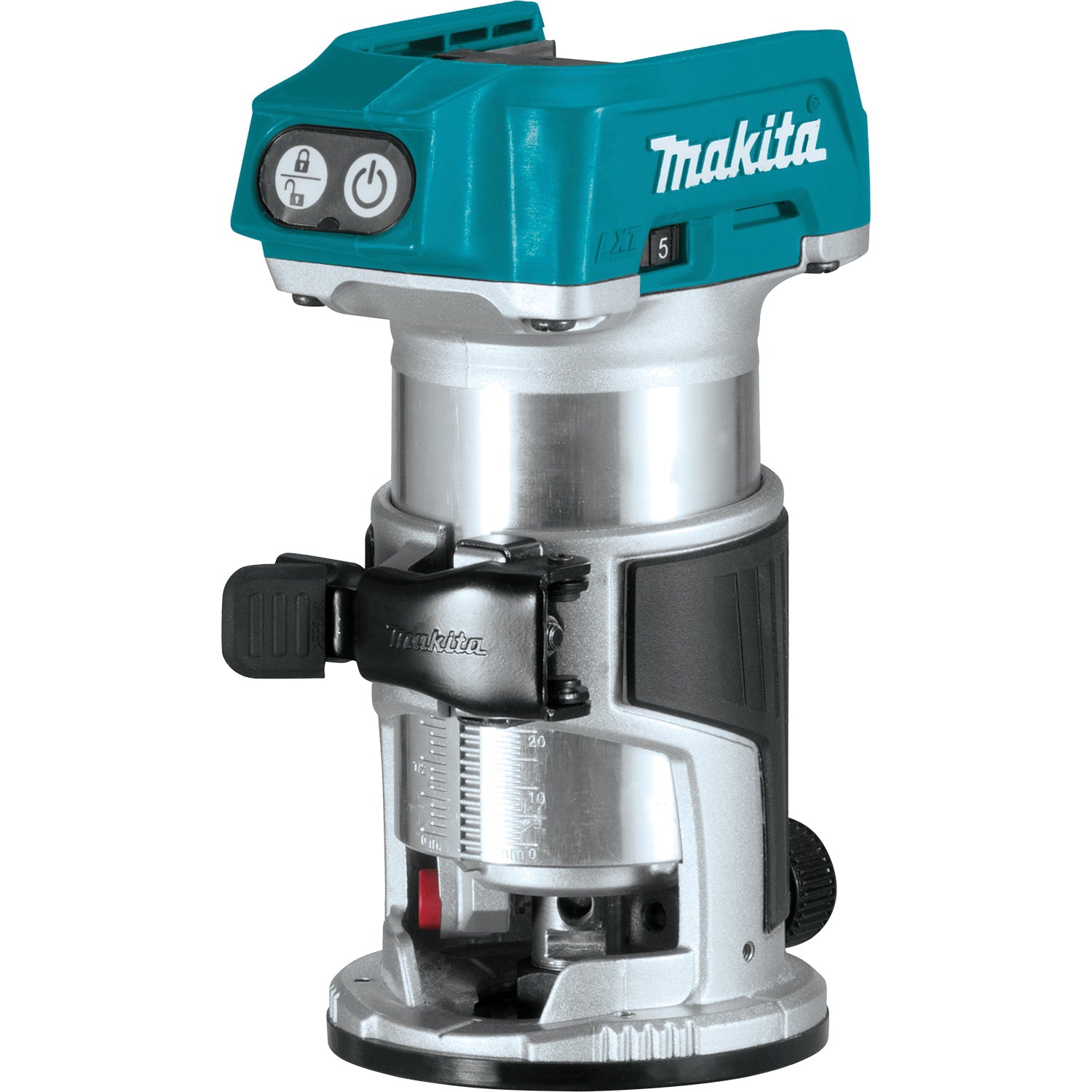 Makita XTR01Z Compact Router, 18 V, 10,000 to 30,000 rpm Spindle