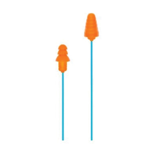 Plugfones Guardian PG-UO Earphones, 23/26 dB SPL, Light Blue/Orange