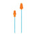 Plugfones Guardian PG-UO Earphones, 23/26 dB SPL, Light Blue/Orange