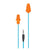 Plugfones Guardian PG-UO Earphones, 23/26 dB SPL, Light Blue/Orange