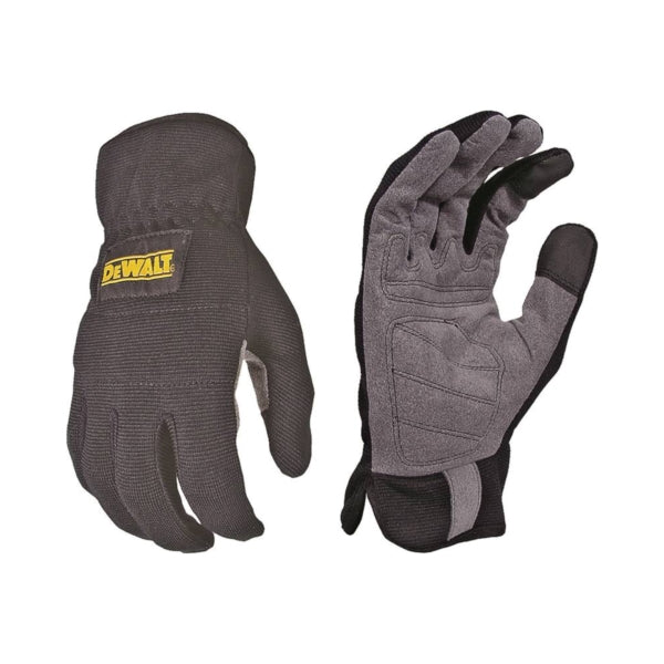 RADIANS DeWALT DPG218L General-Purpose Utility Gloves, L, Reinforced Index Thumb, Slip-On Cuff, Black