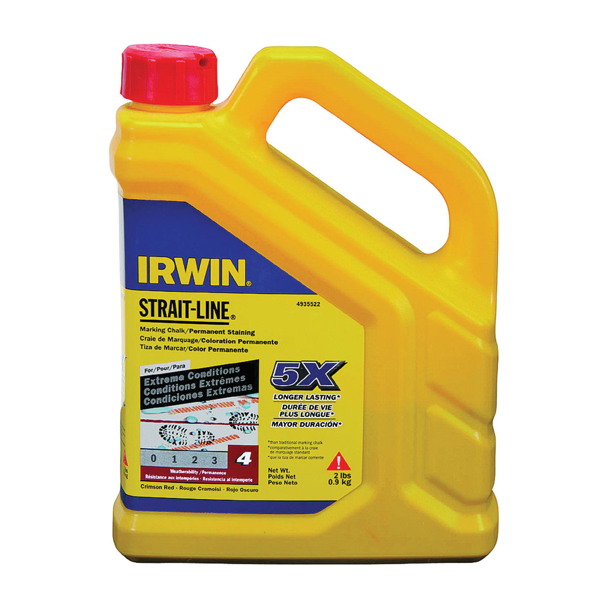 IRWIN 4935522 Marking Chalk Refill, Crimson Red, Permanent