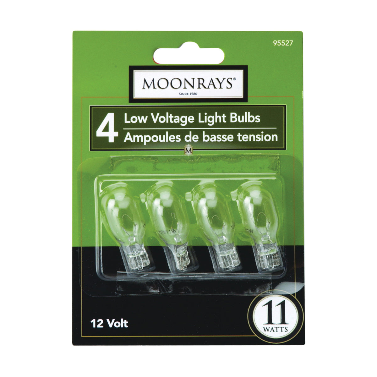 MOONRAYS 95527 Light Bulb, 11 W, T5 Lamp, Wedge Lamp Base, 300 hr Average Life