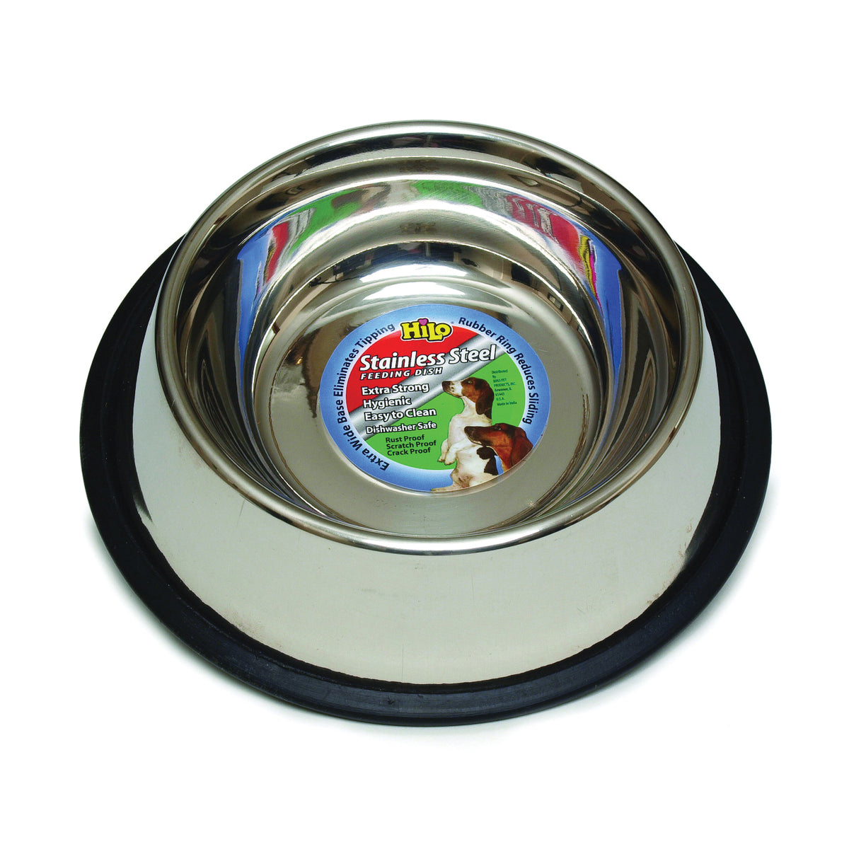 HiLo ZW142 64/57664 Pet Feeding Dish, 64 oz Volume, Stainless Steel