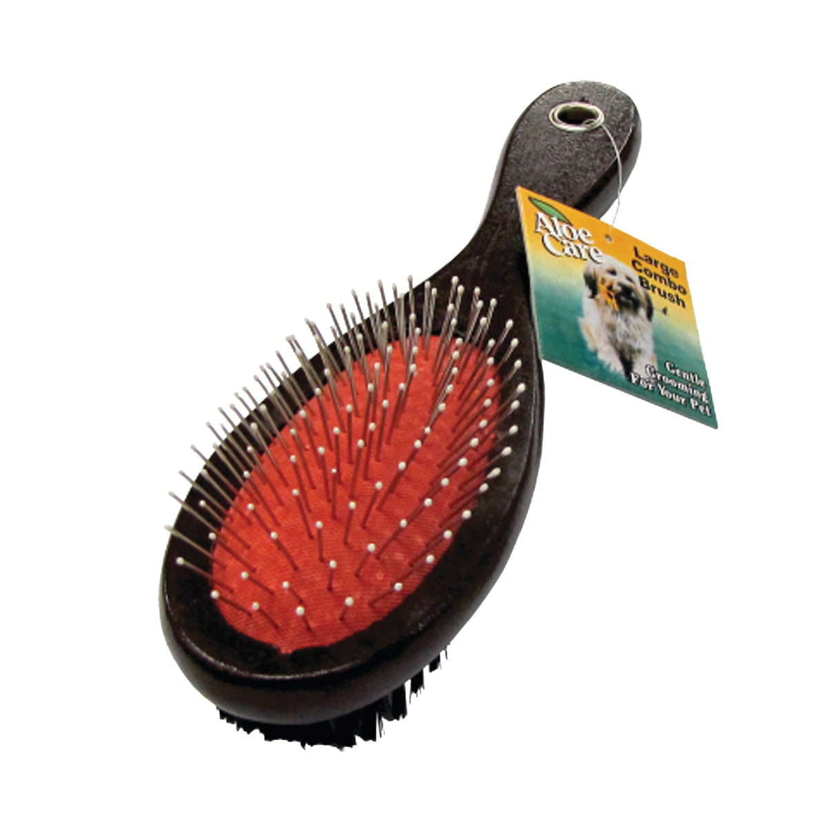 Aloe Care 06408 Pin and Bristle Brush Combo, Large, Fiber, Dog