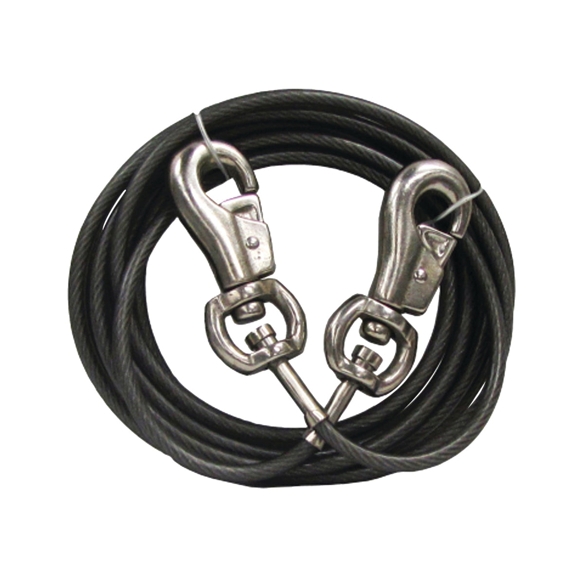 Boss Pet PDQ Q683000099 Super Beast Tie-Out, 30 ft L Belt/Cable, For: Dogs Up to 125 lb